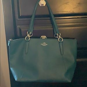 Teal Coach Tote